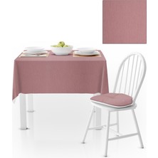 BenimOl Pembe Kadife Dokulu Masa Örtüsü 180x180