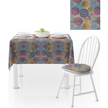 BenimOl Motif Desenli Mürdüm Kavun Içi Masa Örtüsü 140x140