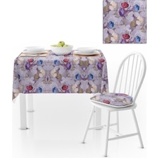 BenimOl Fırça Desenli Bordo Mor Kadife Dokulu 180x220 Masa Örtüsü