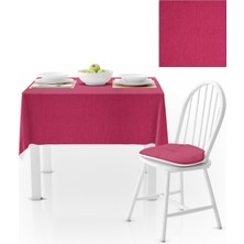 BenimOl Fuşya Kadife Dokulu Masa Örtüsü 180x180