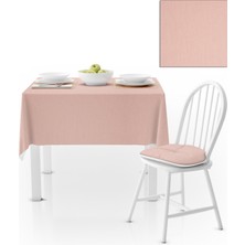 BenimOl Soft Pembe Kadife Dokulu Masa Örtüsü 180x220
