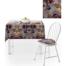 BenimOl Fırça Desenli Bordo Mor Masa Örtüsü 140x220