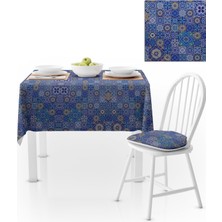 BenimOl Çini Desenli Mavi Masa Örtüsü 120x140