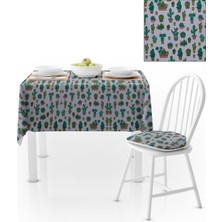 BenimOl Küçük Çoklu Kaktüs Desenli Masa Örtüsü 120x140