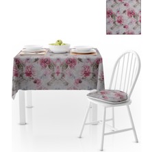 BenimOl Gül Desenli Pembe Vizon Masa Örtüsü 120x140