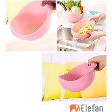 Elefan Ergonomik Tasarımlı Çok Amaçlı Pirinç  Süzgeci -Pembe