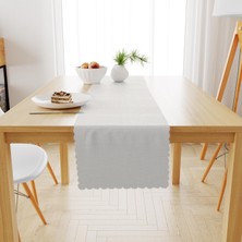 BenimOl Kırık Beyaz Kadife Dokulu Runner 40x180