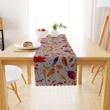 BenimOl Sonbahar Yaprak Temalı Desenli Runner 40x140