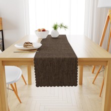 BenimOl Turuncu Keten Dokulu Runner 40x140 -5271-