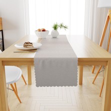 BenimOl Ekru Kadife Dokulu Runner 40x180