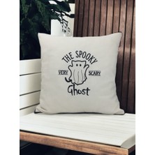 CIGDEMCALISKAN Scarycat Korkutucu Kedi Fosforlu Nakışlı Kırlent Kılıfı