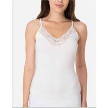 İmer 1231 Ip Askılı Yaka Dantel Atlet