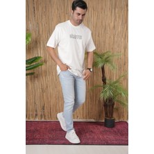 Erkek Tişört New Season Unisex Over Size Ön Arka Baskılı T -Shirt  Pamuk Kaliteli Ürün