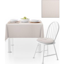BenimOl Ekru Kadife Dokulu Masa Örtüsü 180x260