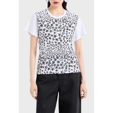 Emporio Armani % 100 Pamuklu Bisiklet Yaka T-Shirt Kadın T-Shirt 6D2T7L 2jıdz 0100