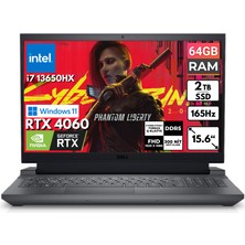 Dell G15 5530 I7-13650HX 64 GB 2 Tbssd RTX4060 15.6" Fhd Windows 11 Pro Taşınabilir Bilgisayar G155530012UBT24
