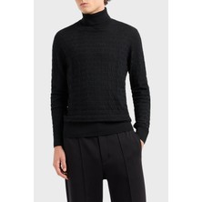 Emporio Armani % 100 Yünlü Balıkçı Yaka Kazak Erkek Kazak 6D1MXJ 1mjmz 0999