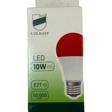 Uzlight 10W (75W) 1000K (Kırmızı Işık) E27 Duylu LED Ampul (2 Adet)