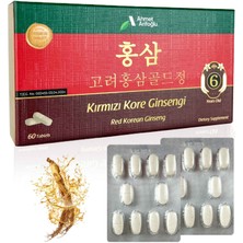 Ahmet Arifoğlu 6 Yıllık Kırmızı Kore Ginsengi Içeren Takviye Edici Gıda (Red Korean Ginseng) 60 Tablet