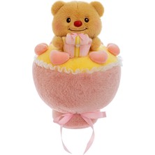 Luxix Tereyağı Ayı Peluş Oyuncak Buket Yastık Bebeğe Dönüşüyor (Yurt Dışından)
