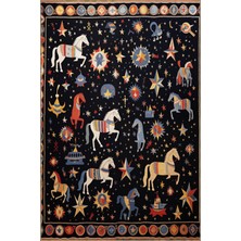 Rugs Modern Dido 2 Koleksiyonu Çocuk Halısı Tema Yıldız ve At Desenli Modern Dekoratif Halı 3234