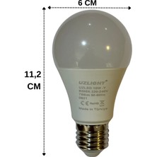 Uzlight 10W (75W) 8200K (Yeşil Işık) E27 Duylu LED Ampul (4 Adet)
