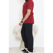 Glamfit Düğmeli Erkek Pijama Takımı Bordolaci - 17370.1048.