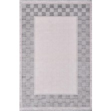 Artemis Halı Mina 09106D Gri Çerçeve Desen Bambu Halı