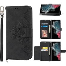 SZY Mall Samsung Galaxy S23 Ultra Kabartmalı Çoklu Kredi Kartı Yuvaları Için Flip Case (Yurt Dışından)