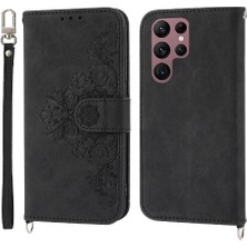 SZY Mall Samsung Galaxy S23 Ultra Kabartmalı Çoklu Kredi Kartı Yuvaları Için Flip Case (Yurt Dışından)