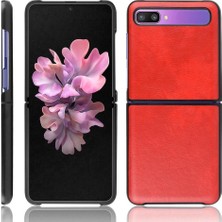 SZY Mall Samsung Galaxy Z Flip Anti Scratch Lychee Desen Kapak Için Retro Kılıf (Yurt Dışından)