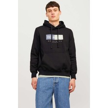 Jack & Jones Jorfrederıksberg Box Swea Siyah Erkek Sweatshirt