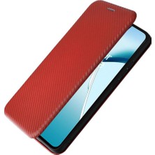 SZY Mall Oneplus Nord Ce4 Lite Kart Ekleme Manyetik Karbon Fiber Için Flip Case (Yurt Dışından)