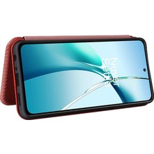 SZY Mall Oneplus Nord Ce4 Lite Kart Ekleme Manyetik Karbon Fiber Için Flip Case (Yurt Dışından)