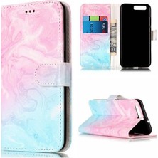 SZY Mall Huawei P10 Tam Koruma Mermer Desen Pu Deri Cüzdan Için Flip Case (Yurt Dışından)