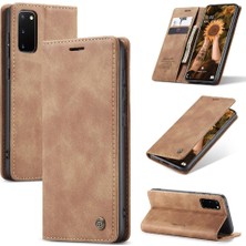 SZY Mall Samsung Galaxy S20 Için Flip Case Vintage Pu Deri Cüzdan Flip Folio Kitap (Yurt Dışından)