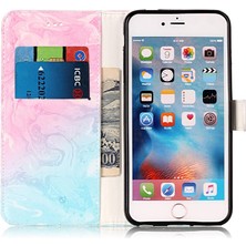 SZY Mall Iphone 6 Için Flip Case/6s Pu Deri Cüzdan Mermer Desen Tam Koruma (Yurt Dışından)