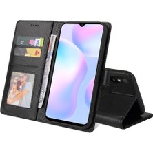 SZY Mall Xiaomi Redmi 9A Üç Kart Yuvaları Premium Deri Kickstand Için Flip Case (Yurt Dışından)