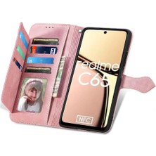 SZY Mall Realme C65 Iş Çevirme Fermuar Tarzı Cüzdan Çok Renkli Için Flip Case (Yurt Dışından)