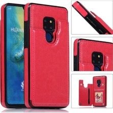 SZY Mall Cüzdan Kılıf Huawei Mate 20 Kart Yuvaları Için Kickstand Pu Deri Çift (Yurt Dışından)