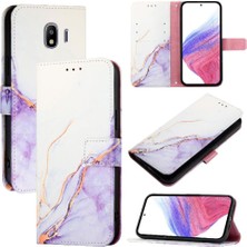 SZY Mall Samsung Galaxy J4 2018 Pu Deri Cüzdan Kickstand Mermer Desen (Yurt Dışından)