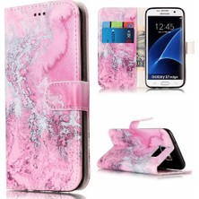 SZY Mall Samsung Galaxy S7 Kenar Tam Koruma Için Flip Case Mermer Desen Pu (Yurt Dışından)