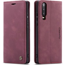 SZY Mall Huawei P30 Durumda Kart Yuvası Kickstand Manyetik Kapatma Vintage Için Flip Case (Yurt Dışından)