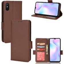 SZY Mall Xiaomi Redmi 9A Manyetik Cüzdan Kart Yuvaları Tutucu Yan Toka Pu (Yurt Dışından)