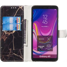 SZY Mall Samsung Galaxy A9 Için Flip Case 2018 Kart Yuvaları Tutucu Manyetik Tam Pu (Yurt Dışından)