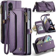 SZY Mall Samsung Galaxy Z Için Crossbody Durumda Kat 4 5g Cüzdan Kılıf Kadınlar Için Kılıf (Yurt Dışından)