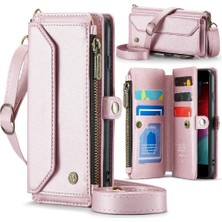 SZY Mall Kadınlar Için Crossbody Durumda iphone 6/6s Cüzdan Durumda Fermuar Faturaları Yuvası (Yurt Dışından)