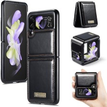 SZY Mall Samsung Galaxy Z Flip 4 Için Flip Case 5g Kickstand Kart Tutucu Retro (Yurt Dışından)