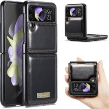 SZY Mall Samsung Galaxy Z Flip 4 Için Flip Case 5g Kickstand Kart Tutucu Retro (Yurt Dışından)