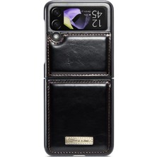 SZY Mall Samsung Galaxy Z Flip 4 Için Flip Case 5g Kickstand Kart Tutucu Retro (Yurt Dışından)